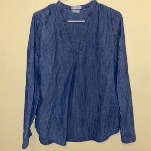vanheusan denim tunic shirt